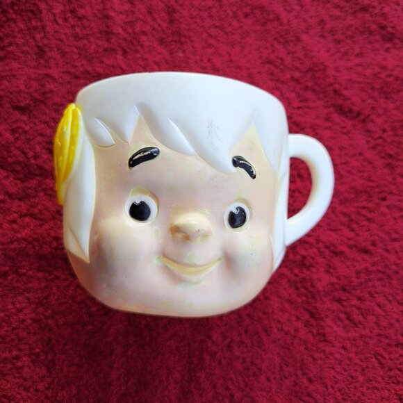 Vintage Pair Flintstones Pebbles And Bam Bam 1972 Plastic Vitamin Cups - Picture 10 of 14